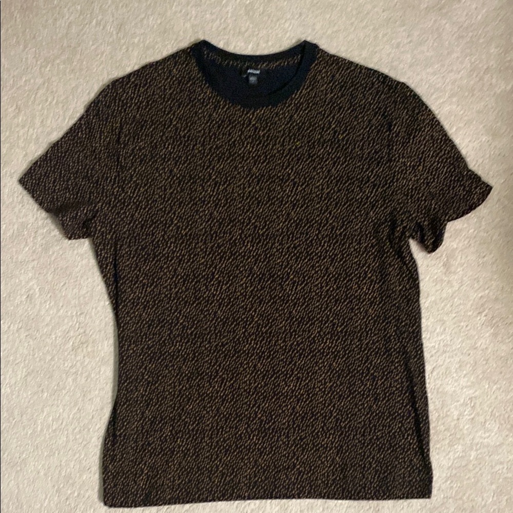 Men's Black and Brown Dot Print Shirt